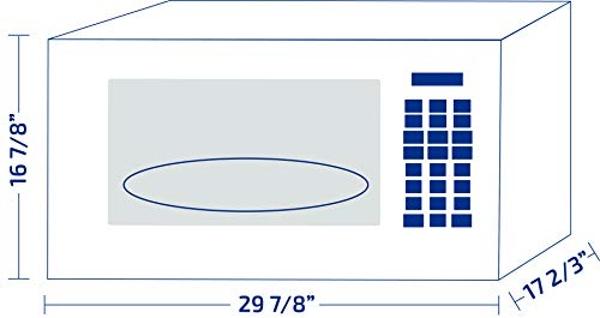 Horno microondas Impecca de 30 pulgadas y 1.6 pies cúbicos, para colocar sobre la estufa, 1000 vatios, con luz de superficie, sistema de ventilación de 2 velocidades, controles tác
