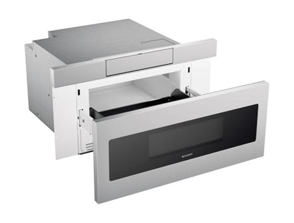 Cajón para microondas empotrado Sharp, acero inoxidable - Modelo SMD3070ASY