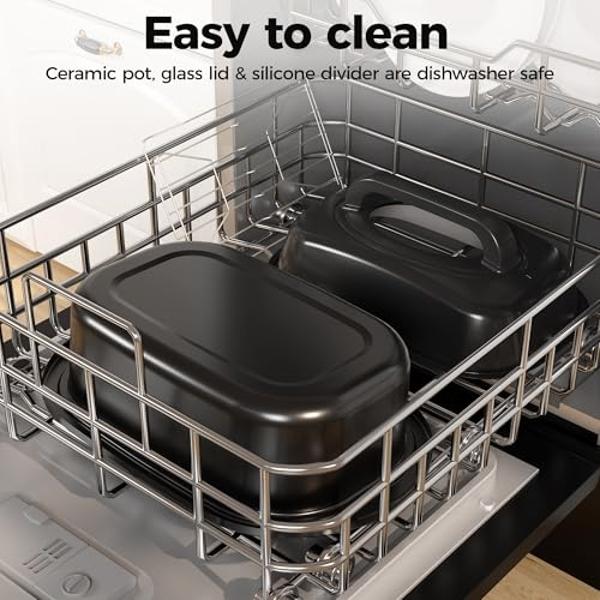 Horno asador eléctrico de 26 cuartos de galón, asador de pavo eléctrico con tapa de visualización y auto-rociado, horno asador de pavo de acero inoxidable, azul