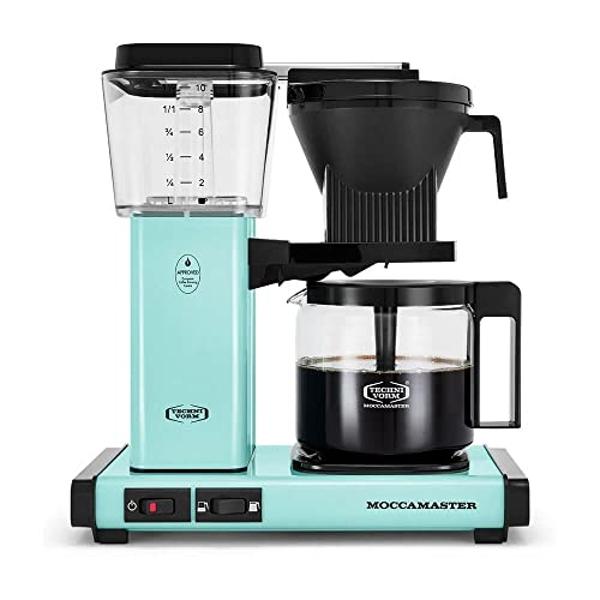 Cafetera Technivorm Moccamaster 53934 KBGV Select de 10 tazas, turquesa, 40 onzas, 1,25 l
