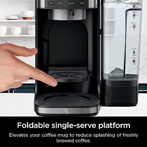 Cafetera de goteo Ninja con cápsulas K-Cup, cafetera de especialidad DualBrew Pro, compatible con cápsulas K-Cup, para 12 tazas individuales con filtro de papel, CFP101