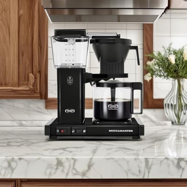 Cafetera Technivorm Moccamaster 53937 KBGV de 10 tazas, color negro, 40 onzas, 1,25 l