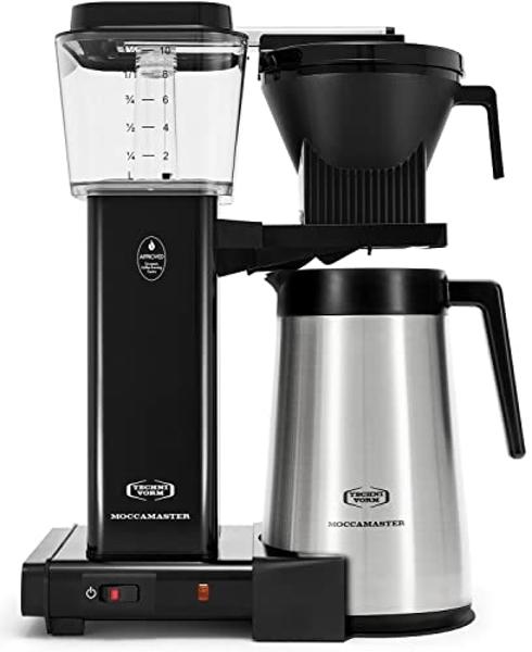 Cafetera térmica Technivorm Moccamaster 79314 KBGT de 10 tazas, 40 onzas, color negro, 1,25 l