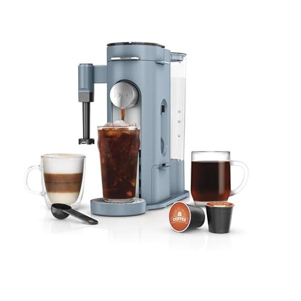 Cafetera individual Ninja Pods & Grounds, compatible con cápsulas K-Cup, prepara café molido, diseño compacto, depósito de 1,5 litros, capacidad para preparar desde tazas de 170 ml