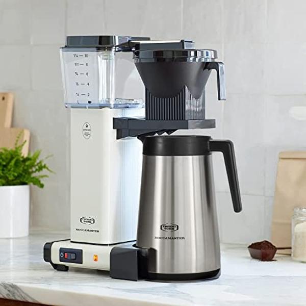 Cafetera térmica Technivorm Moccamaster 79318 KBGT de 10 tazas, 40 onzas, color blanco roto, 1,25 l