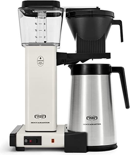 Cafetera térmica Technivorm Moccamaster 79318 KBGT de 10 tazas, 40 onzas, color blanco roto, 1,25 l