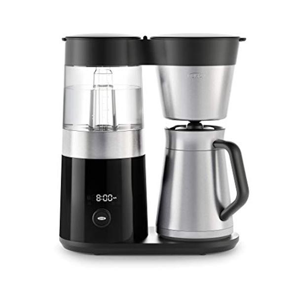 Cafetera de acero inoxidable OXO Brew de 9 tazas, color plateado y negro