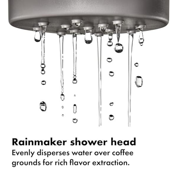 Cafetera de acero inoxidable OXO Brew de 9 tazas, color plateado y negro