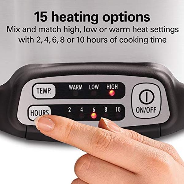 Servidor de buffet eléctrico triple BELLA de 3 x 1,5 cuartos, bandeja para calentar alimentos y olla de cocción lenta - Estación de servicio calentada de acero inoxidable cepillado