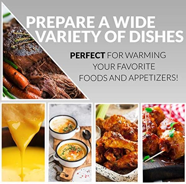 Olla de cocción lenta digital programable Hamilton Beach portátil de 6 cuartos, fácil de configurar y olvidar, con bloqueo de tapa, sonda de temperatura, recipiente y tapa aptos pa