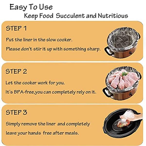 16 bolsas desechables multiusos para ollas de cocción lenta, tamaño grande (3 a 8 cuartos de galón), bolsas de plástico para ollas de cocción lenta, sartenes y bandejas de aluminio