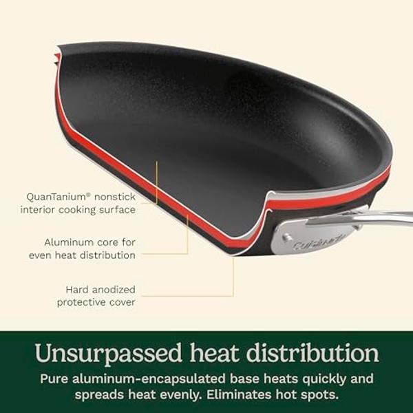 Juego de utensilios de cocina Cuisinart de 17 piezas, Chef's Classic antiadherente anodizado duro, 66-17