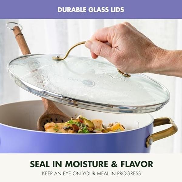 Juego de ollas y sartenes antiadherentes All-Clad HA1 anodizadas duras, aptas para horno y asador a 260 °C (500 °F), color negro