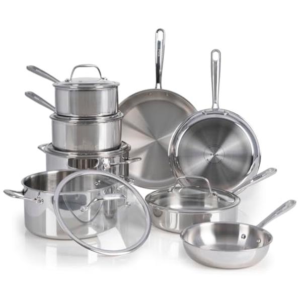 Set De Cocina Tefal 11 Piezas Acero Inoxidable: Sartenes, Olla Y Utensilios Para Inducción | Starter Set