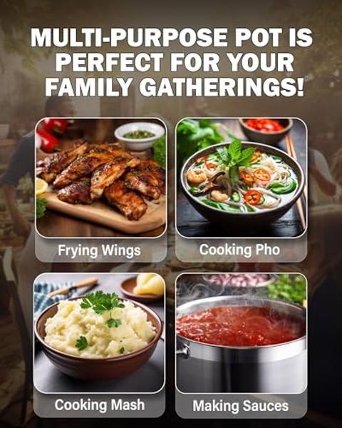 Juegos de utensilios de cocina Cooks Standard de acero inoxidable, ollas y sartenes profesionales que incluyen cacerola, sartén para saltear y olla con tapa, 8 piezas, color platea