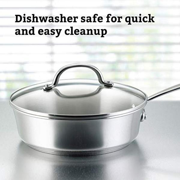 Juego de ollas y sartenes de acero inoxidable Farberware Millennium, 10 piezas