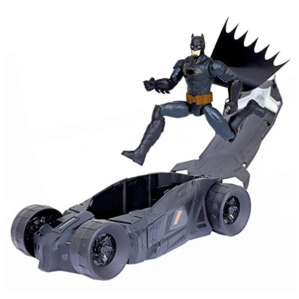 Pack Batimóvil de Batman de DC Comics + Batimóvil de Batman de 30 cm y figura articulada de 30 cm – Juguete para niños a partir de 4 años