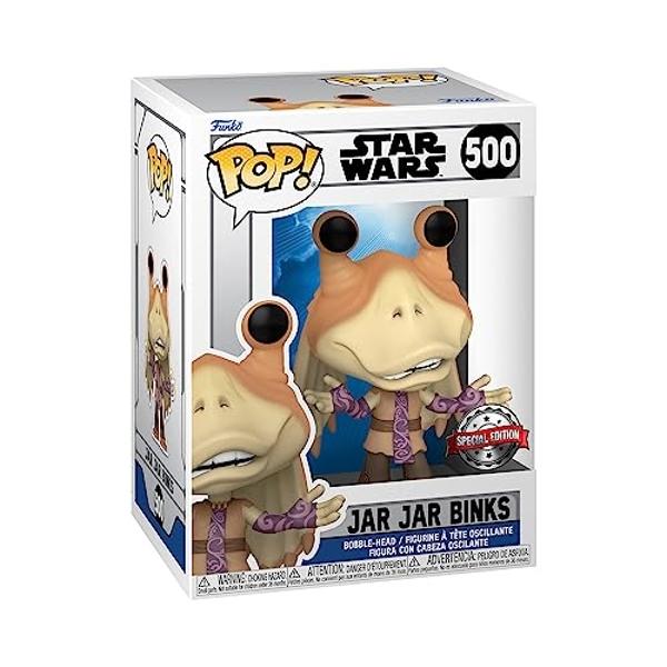 Funko POP! Star Wars: La Guerra de los Clones - Jar Jar Binks - Exclusiva de Amazon - Figura de vinilo coleccionable - Idea de regalo - Productos oficiales - Juguetes para niños y 