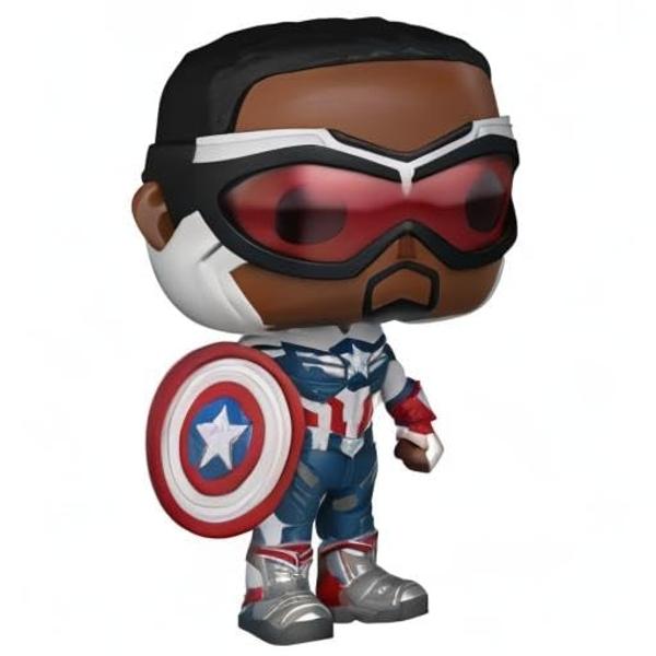 Funko POP Marvel: Falcon y el Soldado del Invierno - Capitán América (Sam Wilson), 3,75 pulgadas, Multicolor, 51630