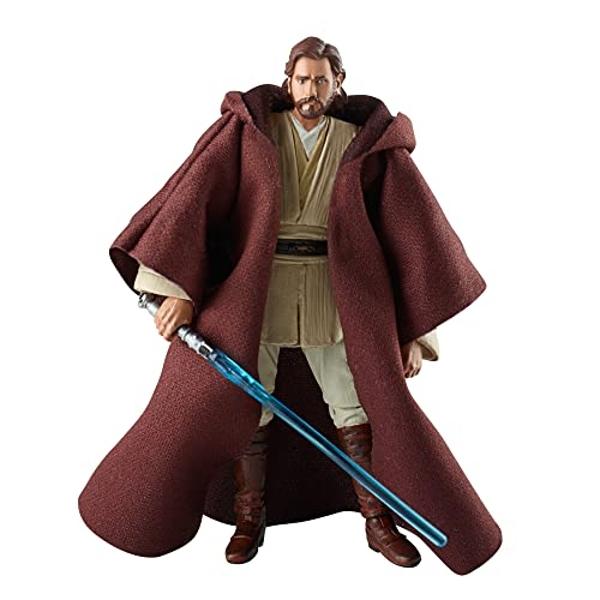 Figura de acción de OBI-Wan Kenobi de STAR WARS The Vintage Collection VC31, escala de 9,5 cm, El Ataque de los Clones, juguetes para niños de 4 años en adelante