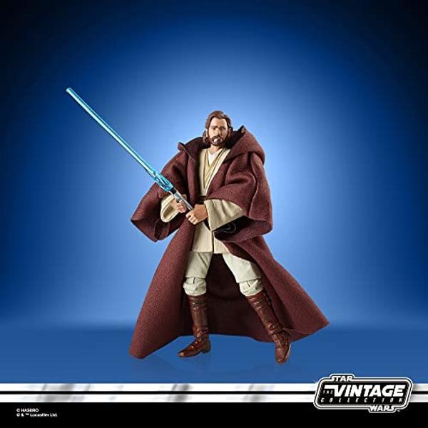 Figura de acción de OBI-Wan Kenobi de STAR WARS The Vintage Collection VC31, escala de 9,5 cm, El Ataque de los Clones, juguetes para niños de 4 años en adelante