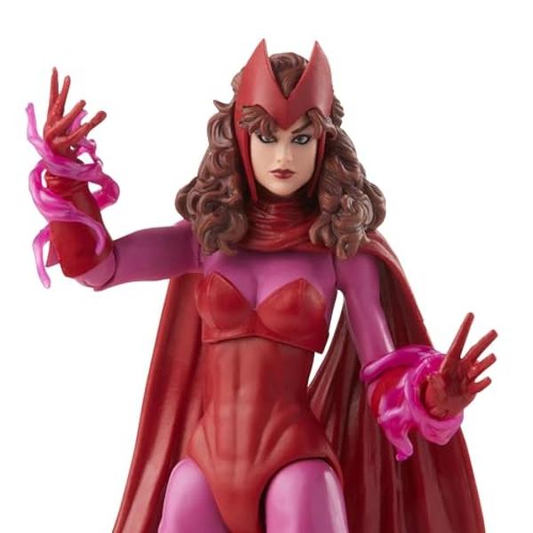 Figura de acción de juguete de la serie Marvel Legends Scarlet Witch de 6 pulgadas con empaque retro y 4 accesorios