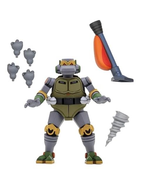 Figura de acción definitiva de NECA de 7" de las Tortugas Ninja mutantes adolescentes: El poderoso metalero