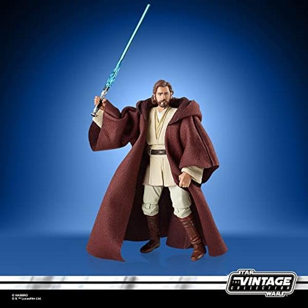 Figura de acción de OBI-Wan Kenobi de STAR WARS The Vintage Collection VC31, escala de 9,5 cm, El Ataque de los Clones, juguetes para niños de 4 años en adelante