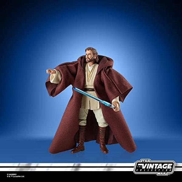 Figura de acción de OBI-Wan Kenobi de STAR WARS The Vintage Collection VC31, escala de 9,5 cm, El Ataque de los Clones, juguetes para niños de 4 años en adelante