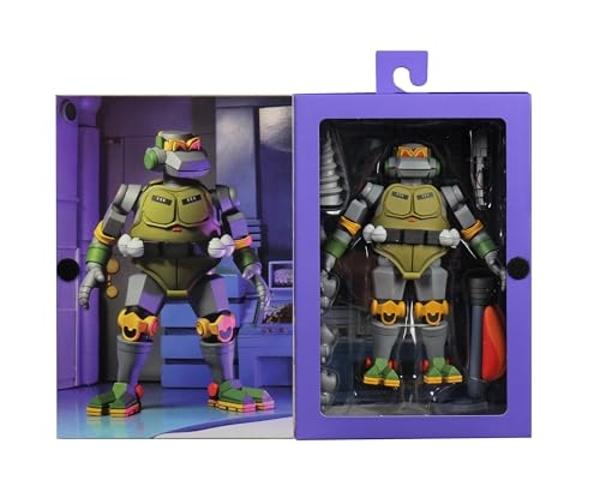 Figura de acción definitiva de NECA de 7" de las Tortugas Ninja mutantes adolescentes: El poderoso metalero