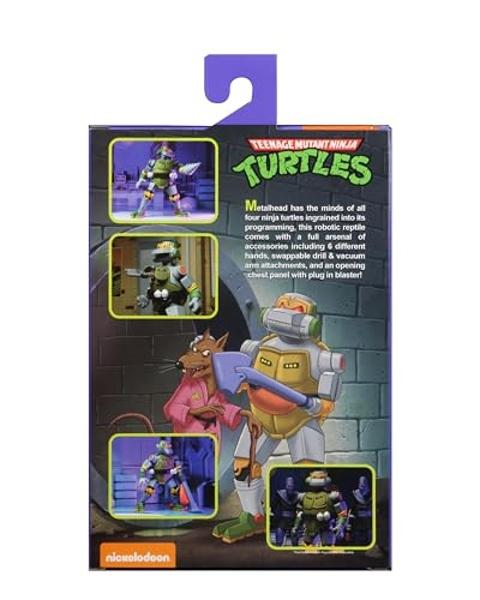 Figura de acción definitiva de NECA de 7" de las Tortugas Ninja mutantes adolescentes: El poderoso metalero