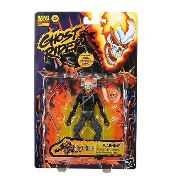 Figura coleccionable de Ghost Rider de 6 pulgadas de Marvel Legends Series Comics con 6 accesorios