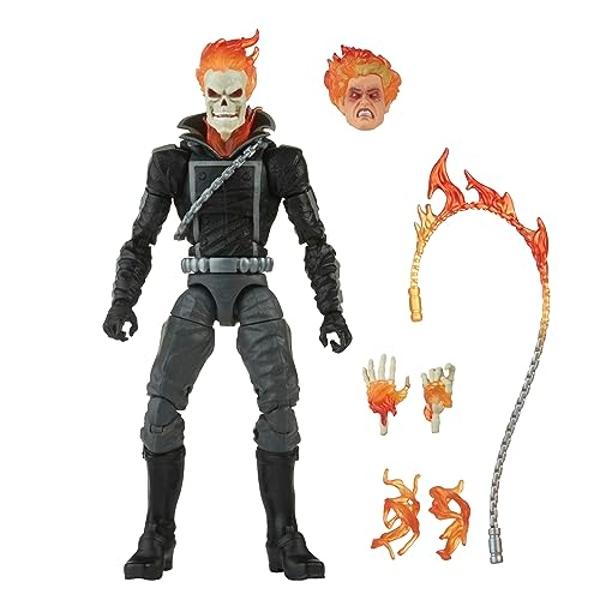 Figura coleccionable de Ghost Rider de 6 pulgadas de Marvel Legends Series Comics con 6 accesorios
