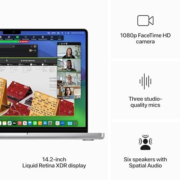 MacBook Pro 2023 de Apple con chip M3, CPU de 8 núcleos y GPU de 10 núcleos: diseñada para Apple Intelligence, pantalla Liquid Retina XDR de 14,2 pulgadas, 8 GB de memoria unificad