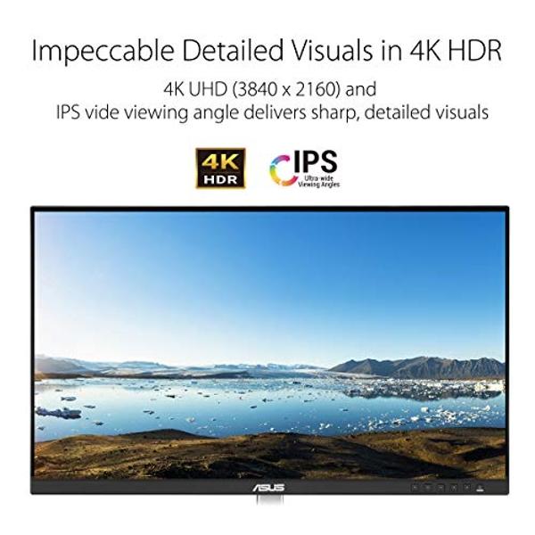Monitor ASUS ProArt Display PA279CV de 27", 4K HDR UHD (3840 x 2160), IPS, 100 % sRGB/Rec. 709, ΔE < 2, concentrador USB-C DisplayPort HDMI, verificado por Calman, compatible con m