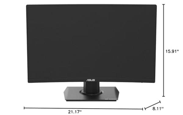 Monitor curvo ASUS TUF Gaming de 23,6" y 1080P (VG24VQE): Full HD, 165 Hz, 1 ms, Desenfoque de movimiento extremadamente bajo, Adaptive-Sync, FreeSync Premium, Shadow Boost, Montaj