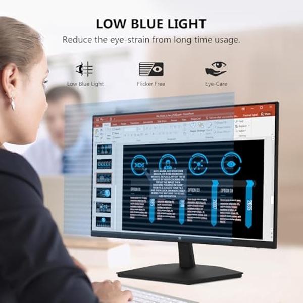 Monitor de 24 pulgadas, Z-Edge, Full HD 1920 x 1080p IPS, 100 Hz, HDMI, VGA, sin marco, antirreflejo U24I