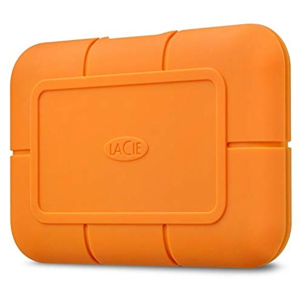 Unidad de estado sólido LaCie Rugged SSD de 1 TB: USB-C USB 3.2 NVMe con velocidades de hasta 1050 MB/s, resistencia al agua IP67, resistencia a caídas de 3 m, cifrado, garantía de