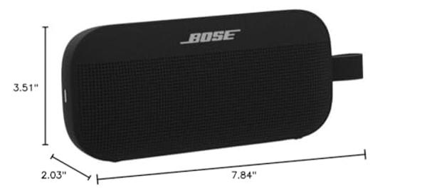 Altavoz Bluetooth Bose SoundLink Flex, altavoz portátil con micrófono, altavoz inalámbrico resistente al agua para viajes, uso al aire libre y en piscinas, color negro