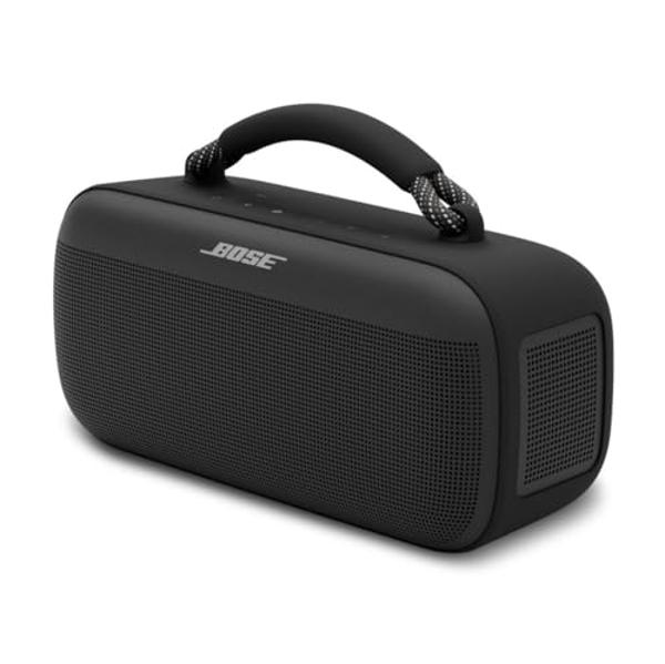 Altavoz portátil Bose SoundLink Max, gran altavoz Bluetooth resistente al agua IP67, hasta 20 horas de reproducción, USB-C, entrada auxiliar de 3,5 mm integrada, color negro