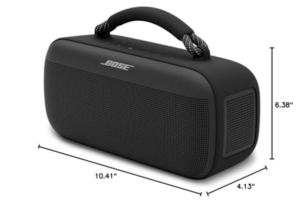 Altavoz portátil Bose SoundLink Max, gran altavoz Bluetooth resistente al agua IP67, hasta 20 horas de reproducción, USB-C, entrada auxiliar de 3,5 mm integrada, color negro