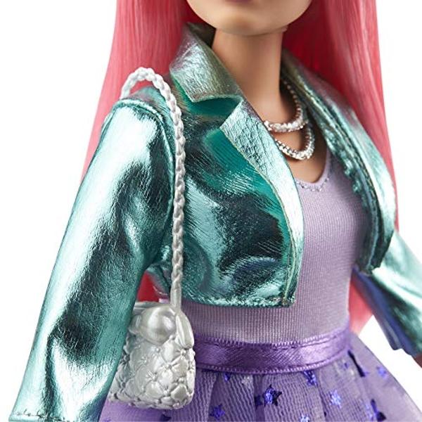 Muñeca Barbie Princesa Aventura Daisy en estilo princesa (12 pulgadas con curvas) con cabello rosa, gatito, tiara, 2 pares de zapatos y accesorios, para niñas de 3 a 7 años