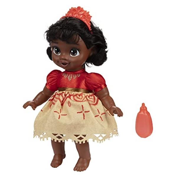 Muñeca bebé Moana de la princesa Disney con biberón y horquilla