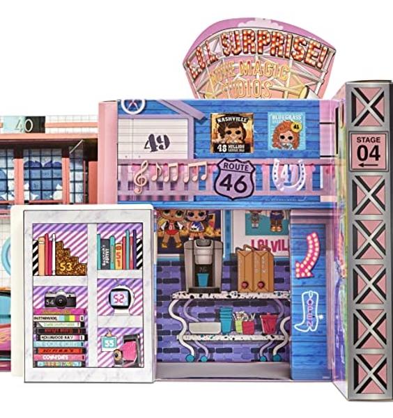 LOL Surprise OMG Movie Magic Studios con más de 70 sorpresas, 12 muñecas (2 de moda), 4 escenarios, pantalla verde y accesorios. Juguete de regalo para niñas y niños de 4, 5, 6 y 7