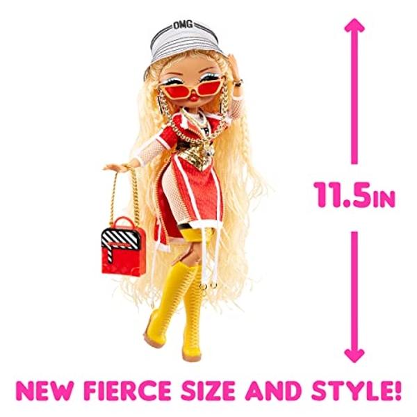 L.O.L. ¡Sorpresa! Muñeca de moda OMG Fierce Swag de 29 cm con X sorpresas, incluye accesorios y atuendos. Juguete navideño, ideal como regalo para niñas y niños de 4, 5 y 6 años o 