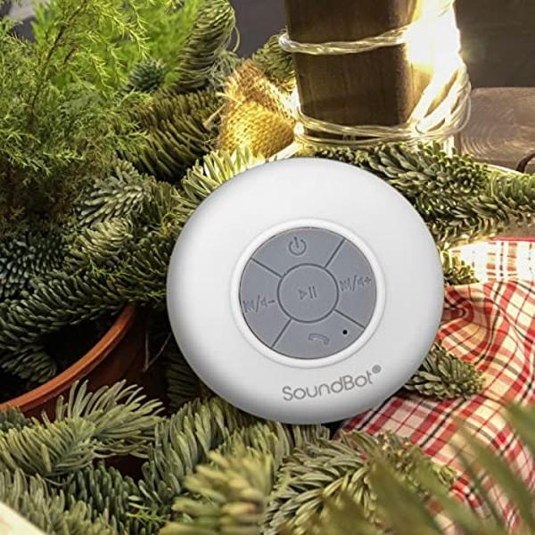 Altavoz de ducha SoundBot® SB510 HD resistente al agua con Bluetooth 4.0, manos libres, micrófono integrado, 6 horas de reproducción, botones de control y ventosa especial para duc