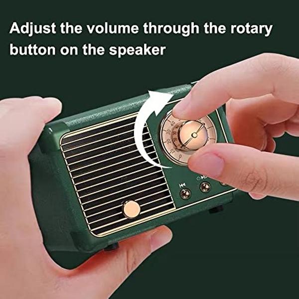 Altavoz Bluetooth Retro Con Radio - Sonido 360°, Bluetooth 5.0, Batería Recargable, Diseño Vintage