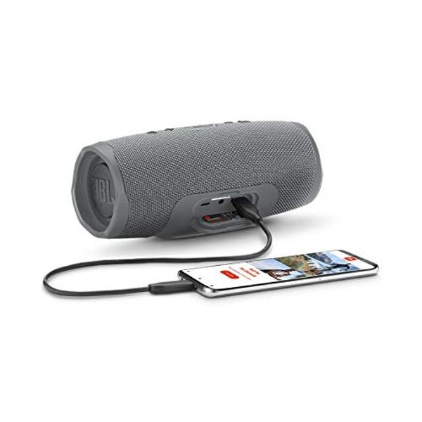 Altavoz Bluetooth inalámbrico portátil JBL Charge 4 resistente al agua - Gris (Renovado)