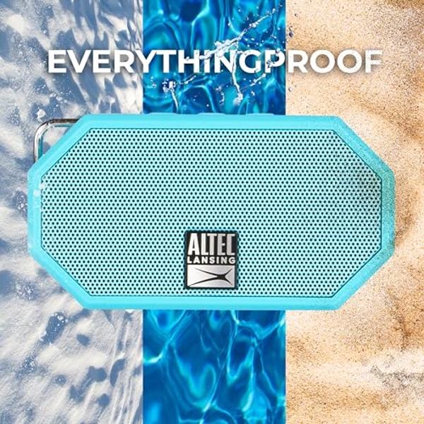 Altec Lansing Mini H2O - Altavoz Bluetooth resistente al agua, con certificación IP67 y flota en el agua. Altavoz compacto y portátil para senderismo, camping, piscina y playa.