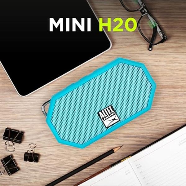Altec Lansing Mini H2O - Altavoz Bluetooth resistente al agua, con certificación IP67 y flota en el agua. Altavoz compacto y portátil para senderismo, camping, piscina y playa.